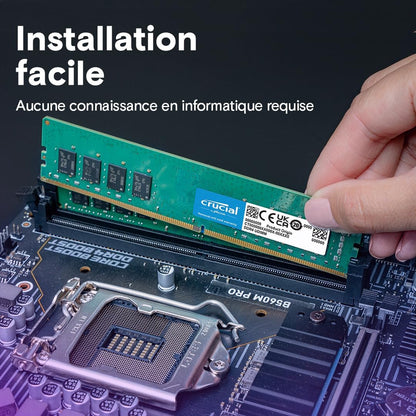 Crucial 32GB DDR4 RAM Kit (2x16GB) – 3200MHz CL22 – RAM Memorie me performance te larte për kompjuter