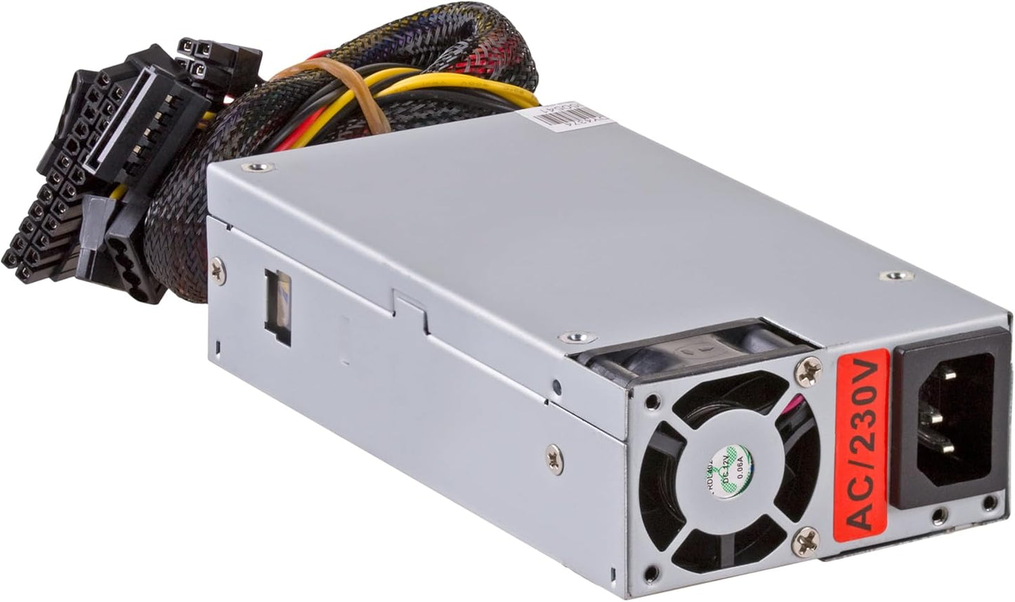 Furnizues Rryme Akyga AK-I1-200 – 200W, me Ventilator të Qetë 40 mm, Ngjyrë Gri – për Mini PC ose Kasa Industriale (ITX)