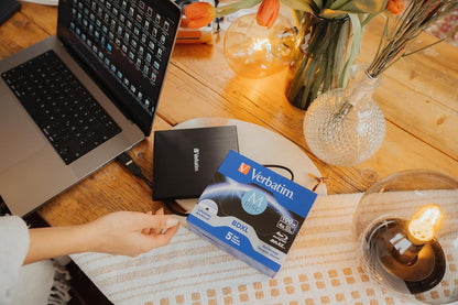 Shkrues i Jashtëm Verbatim Slimline për CD/DVD – USB 3.2 Gen1 me Portë USB-C, Kabllo USB-C në USB-A, Dizajn i Hollë dhe i Kompakt