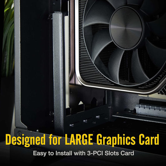 Mbajtëse Vertikale për GPU EZDIY-FAB me Kabllo PCIe 4.0 (17 cm, 90°) + Ndriçim ARGB LED, e Zezë