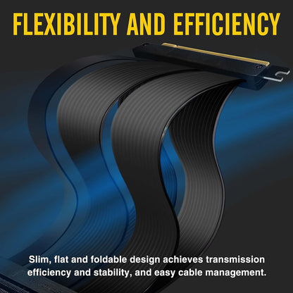 Mbajtëse Vertikale për GPU EZDIY-FAB me Kabllo PCIe 4.0 (17 cm, 90°) + Ndriçim ARGB LED, e Zezë