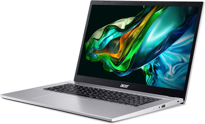 Acer Aspire 3 (A317-54-32WN) Laptop 17.3" FHD Ekran IPS, Intel Core i3-1215U, 8 GB RAM, 512 GB SSD, Intel UHD Graphics, Windows 11, Tastierë QWERTZ, Ngjyrë Argjendi