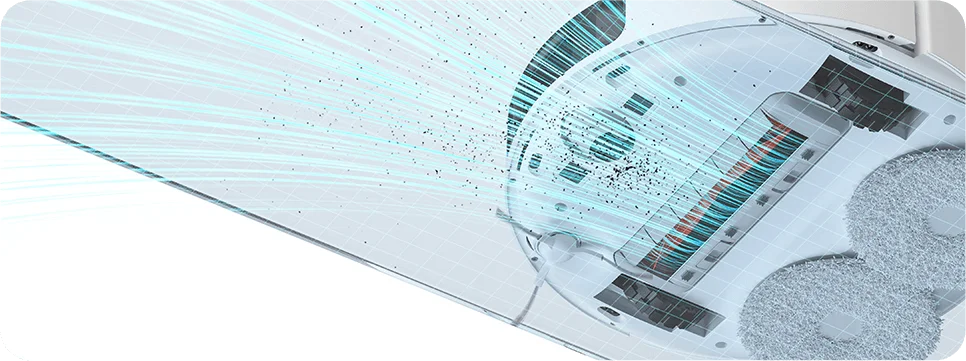 Robot Fshesë Xiaomi S10+ me Thithje & Pastrim (Fuqia e thithjes 4000Pa, Deri në 120 min jetëgjatësi baterie, Depozitë pluhuri 450 ml / Depozitë uji 200 ml, Zbulim inteligjent i tapetit, Navigim me lazer, Zbulim 3D i pengesave)