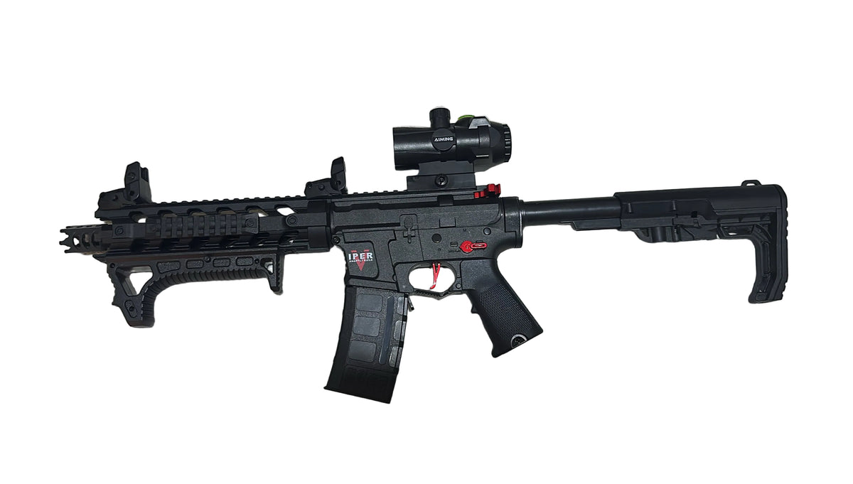 Viper Armë Loder me plumba xheli madhesia 1:1 me origjinalen, gjuajtje full automatike me bateri, semi automatike me ngarkim manual,distance e larte gjuajtje, zmadhues shenje me unaze zmadhimi.