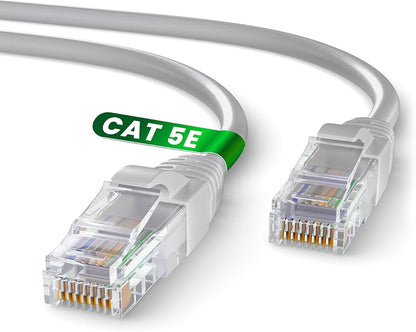 Kabllo Rrjeti Ethernet SilTronic Cat 5E, 50 Metra, RJ45, Deri në 1 Gbps, UTP CCA, AWG24, Ngjyrë Gri