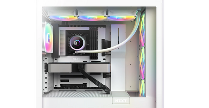 NZXT Kraken 360 RGB – Ftohës Lëngu AIO për CPU 360mm – Ekran LCD Katërkëndësh 1.54” të Personalizueshëm për Imazhe dhe Matjet e Performancës – Pompe me Performancë të Lartë – 3 Ventilatorë F120 RGB Core – Ngjyrë e Bardhë.