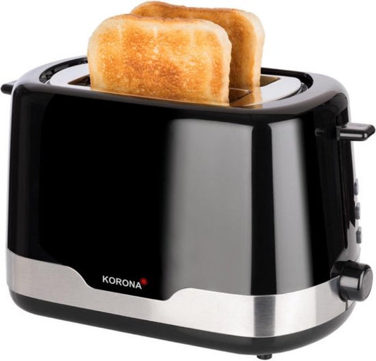 Korona 21232 Toster i Zi me 2 Feta, me Mbajtëse për Bukë dhe Mbajtëse për Thërrime, si dhe Funksion Shkrirjeje dhe Ngrohjeje, 850W