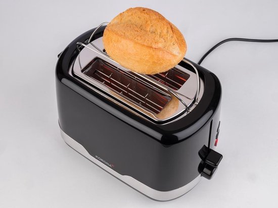 Korona 21232 Toster i Zi me 2 Feta, me Mbajtëse për Bukë dhe Mbajtëse për Thërrime, si dhe Funksion Shkrirjeje dhe Ngrohjeje, 850W