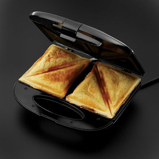 Russell Hobbs Pjekës Sanduiçesh / Pajisje për Tosta – Përgatit 2 Tosta, Pret dhe mbyll, Pllaka jo ngjitëse për pastrim të lehtë, Ruajtje në pozicion vertikal, Drita për ndezje dhe gatishmëri ngrohjeje, Dorezë me kapëse mbyllëse, 760W, Modeli 24520
